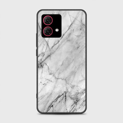 Motorola Moto G84 Cover - White Marble Series - HQ Ultra Shine Premium Infinity Glass Soft Silicon Borders Case