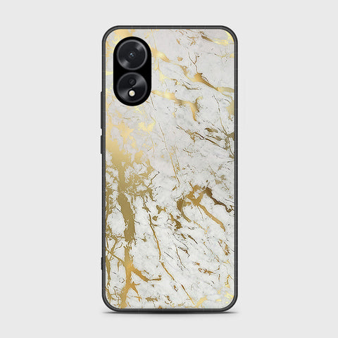 Oppo A18 Cover- White Marble Series - HQ Ultra Shine Premium Infinity Glass Soft Silicon Borders Case