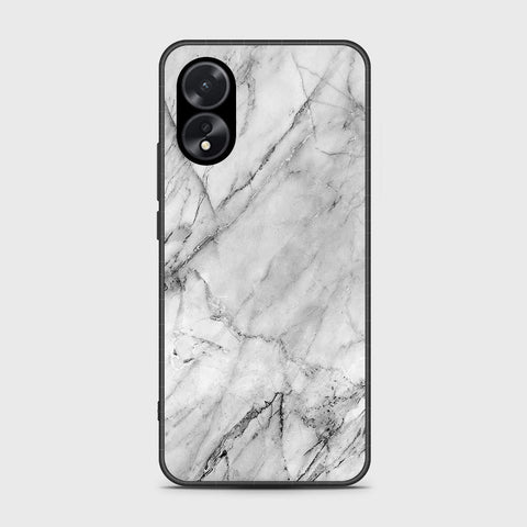 Oppo A18 Cover- White Marble Series - HQ Ultra Shine Premium Infinity Glass Soft Silicon Borders Case