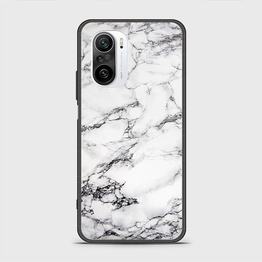 Xiaomi Poco F3 Cover - White Marble Series - D4 - HQ Ultra Shine Premium Infinity Glass Soft Silicon Borders Case ( Fast Delivery )