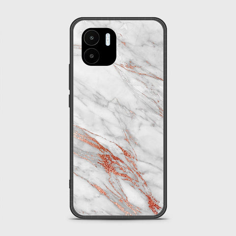 Xiaomi Poco C50 Cover - White Marble Series - HQ Ultra Shine Premium Infinity Glass Soft Silicon Borders Case