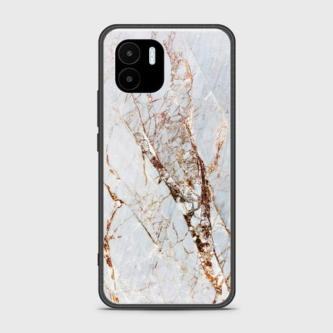 Xiaomi Poco C50 Cover - White Marble Series - HQ Ultra Shine Premium Infinity Glass Soft Silicon Borders Case