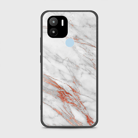 Xiaomi Poco C50 Cover- White Marble Series - HQ Ultra Shine Premium Infinity Glass Soft Silicon Borders Case (Fast Delivery)