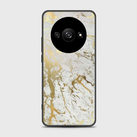 Xiaomi Redmi A3x Cover- White Marble Series - HQ Ultra Shine Premium Infinity Glass Soft Silicon Borders Case