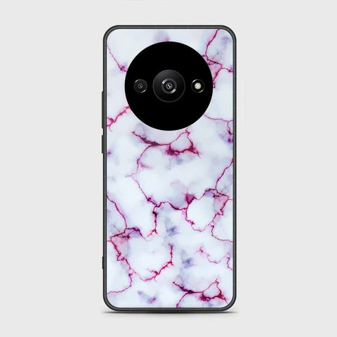 Xiaomi Redmi A3x Cover- White Marble Series - HQ Ultra Shine Premium Infinity Glass Soft Silicon Borders Case