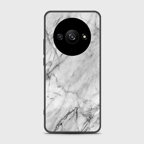 Xiaomi Redmi A3x Cover- White Marble Series - HQ Ultra Shine Premium Infinity Glass Soft Silicon Borders Case