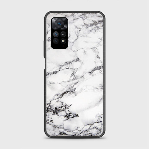 Xiaomi Redmi Note 11S Cover- White Marble Series - D25 - HQ Ultra Shine Premium Infinity Glass Soft Silicon Borders Case ( Fast Delivery )