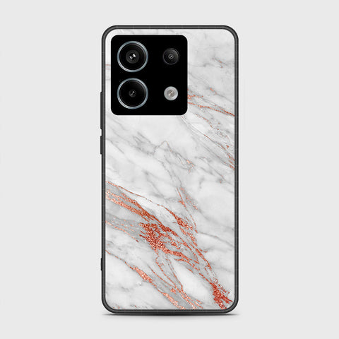 Xiaomi Poco M6 Pro 4G Cover- White Marble Series - HQ Ultra Shine Premium Infinity Glass Soft Silicon Borders Case