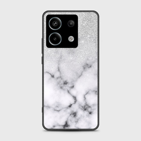 Xiaomi Poco M6 Pro 4G Cover- White Marble Series - HQ Ultra Shine Premium Infinity Glass Soft Silicon Borders Case