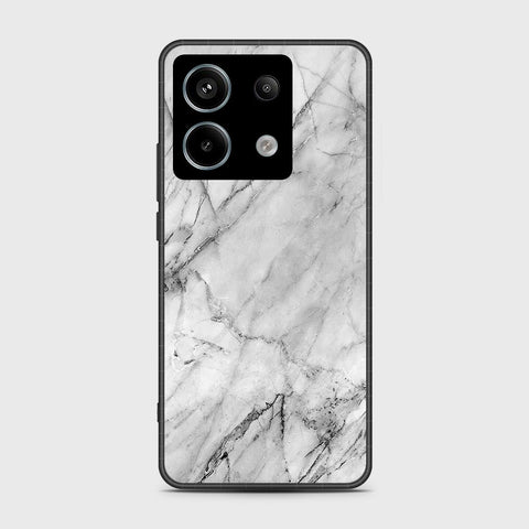 Xiaomi Poco M6 Pro 4G Cover- White Marble Series - HQ Ultra Shine Premium Infinity Glass Soft Silicon Borders Case