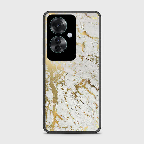 Oppo Reno 11F 5G Cover- White Marble Series - HQ Ultra Shine Premium Infinity Glass Soft Silicon Borders Case