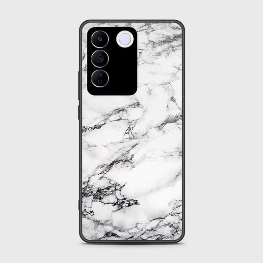 Vivo V27e Cover- White Marble Series - HQ Premium Shine Durable Shatterproof Case