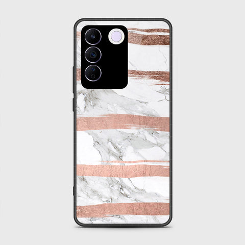 Vivo V27e Cover- White Marble Series - HQ Premium Shine Durable Shatterproof Case