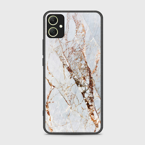 Samsung Galaxy A05 Cover- White Marble Series - HQ Ultra Shine Premium Infinity Glass Soft Silicon Borders Case (Fast Delivery) (SU)