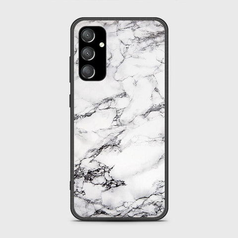 Samsung Galaxy A35 Cover- White Marble Series - HQ Ultra Shine Premium Infinity Glass Soft Silicon Borders Case