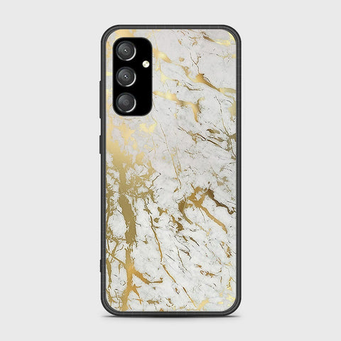 Samsung Galaxy A35 Cover- White Marble Series - HQ Ultra Shine Premium Infinity Glass Soft Silicon Borders Case