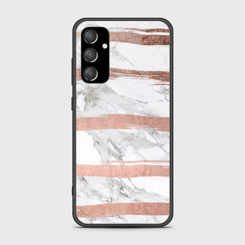 Samsung Galaxy A35 Cover- White Marble Series - HQ Ultra Shine Premium Infinity Glass Soft Silicon Borders Case