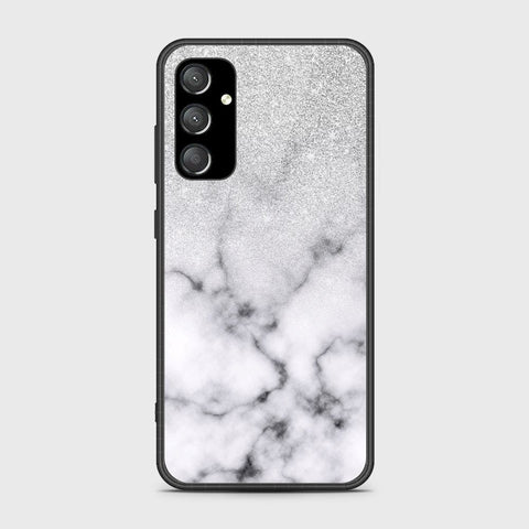 Samsung Galaxy A35 Cover- White Marble Series - HQ Ultra Shine Premium Infinity Glass Soft Silicon Borders Case