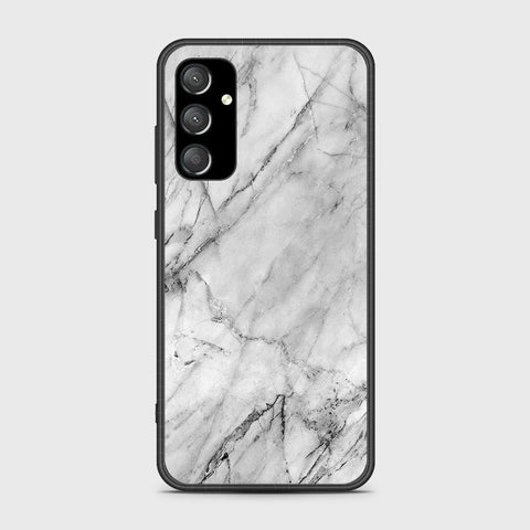 Samsung Galaxy A35 Cover- White Marble Series - HQ Ultra Shine Premium Infinity Glass Soft Silicon Borders Case