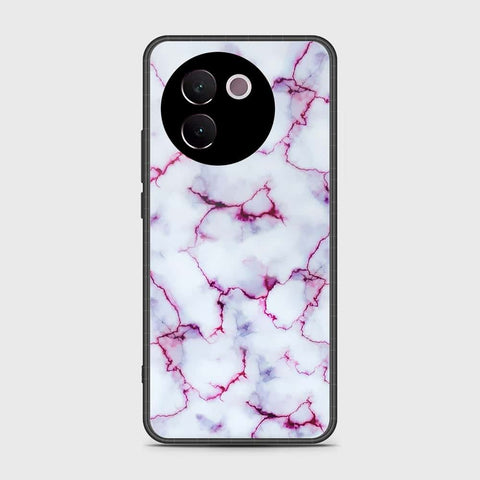 Vivo V30e Cover- White Marble Series - HQ Ultra Shine Premium Infinity Glass Soft Silicon Borders Case