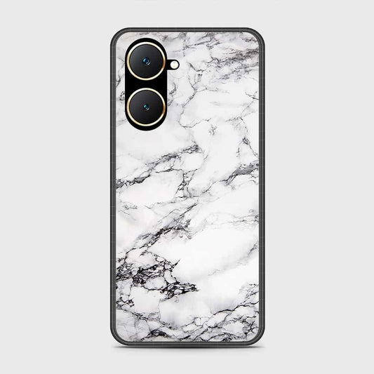 Vivo Y18 Cover- White Marble Series - HQ Ultra Shine Premium Infinity Glass Soft Silicon Borders Case