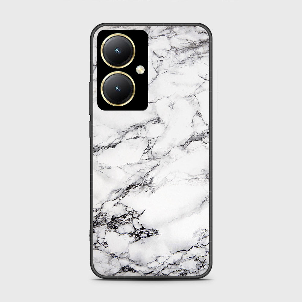 Vivo Y27 Cover- White Marble Series - HQ Ultra Shine Premium Infinity Glass Soft Silicon Borders Case (Fast Delivery) (SU)