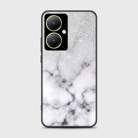 Vivo Y35 Plus Cover- White Marble Series - HQ Ultra Shine Premium Infinity Glass Soft Silicon Borders Case (Fast Delivery)