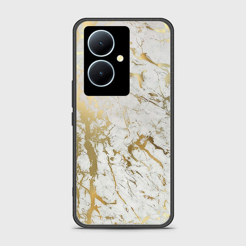 Vivo Y78 Cover- White Marble Series - HQ Ultra Shine Premium Infinity Glass Soft Silicon Borders Case