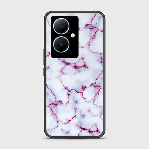 Vivo Y78 Cover- White Marble Series - HQ Ultra Shine Premium Infinity Glass Soft Silicon Borders Case