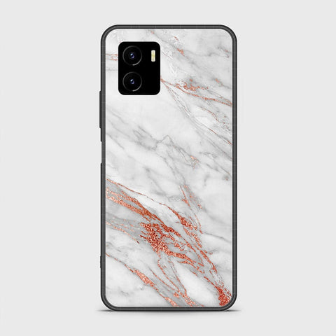 Vivo Y15c Cover - White Marble Series - HQ Ultra Shine Premium Infinity Glass Soft Silicon Borders Case