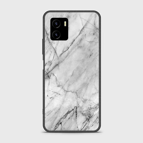 Vivo Y15c Cover - White Marble Series - HQ Ultra Shine Premium Infinity Glass Soft Silicon Borders Case