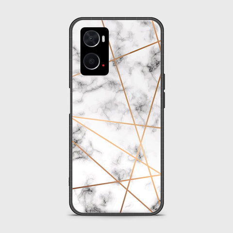 Oppo A96 4G Cover- White Marble Series 2 - HQ Ultra Shine Premium Infinity Glass Soft Silicon Borders Case