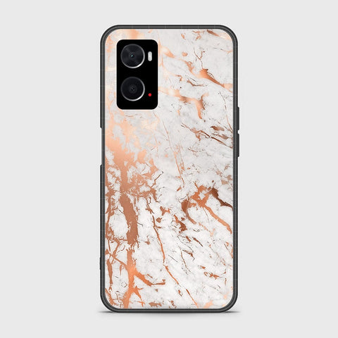 Oppo A96 4G Cover- White Marble Series 2 - HQ Ultra Shine Premium Infinity Glass Soft Silicon Borders Case