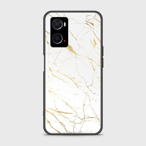 Oppo A96 4G Cover- White Marble Series 2 - HQ Ultra Shine Premium Infinity Glass Soft Silicon Borders Case