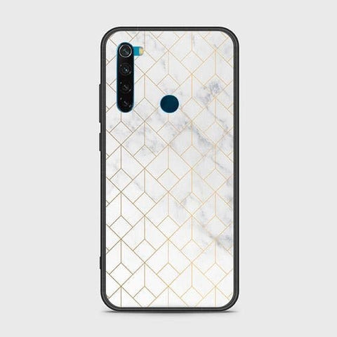 Xiaomi Redmi Note 8 Cover - White Marble Series 2 - D48 - HQ Ultra Shine Premium Infinity Glass Soft Silicon Borders Case ( Fast Delivery )