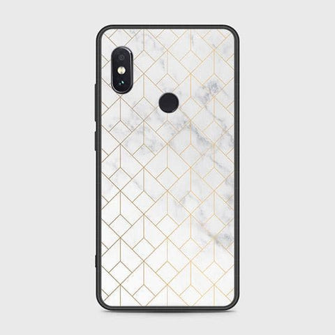 Xiaomi Redmi Note 5 AI Dual Camera Cover - White Marble Series 2 - HQ Ultra Shine Premium Infinity Glass Soft Silicon Borders Case