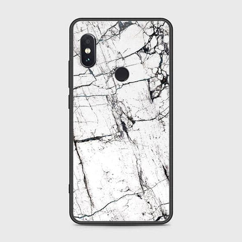 Xiaomi Redmi Note 5 AI Dual Camera Cover - White Marble Series 2 - HQ Ultra Shine Premium Infinity Glass Soft Silicon Borders Case