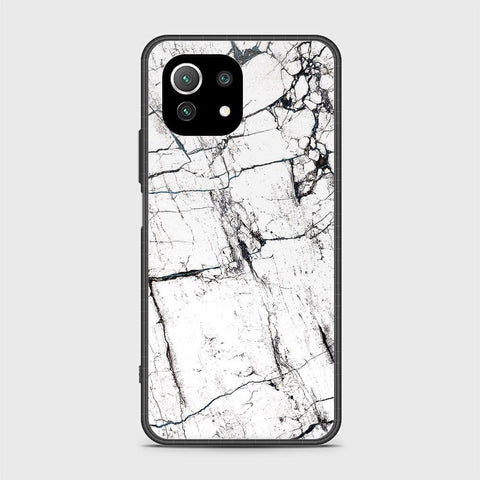 Xiaomi 11 Lite 5G NE Cover - White Marble Series 2 - HQ Ultra Shine Premium Infinity Glass Soft Silicon Borders Case