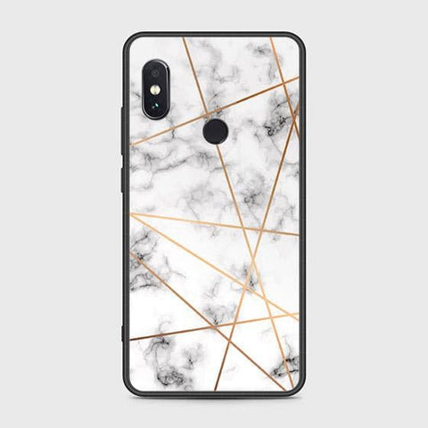 Xiaomi Redmi Note 5 AI Dual Camera Cover - White Marble Series 2 - HQ Ultra Shine Premium Infinity Glass Soft Silicon Borders Case