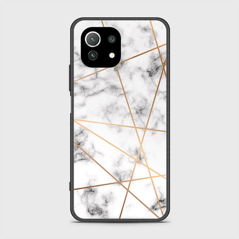 Xiaomi 11 Lite 5G NE Cover - White Marble Series 2 - HQ Ultra Shine Premium Infinity Glass Soft Silicon Borders Case