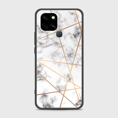 Infinix Smart 6 HD Cover- White Marble Series 2 - HQ Ultra Shine Premium Infinity Glass Soft Silicon Borders Case