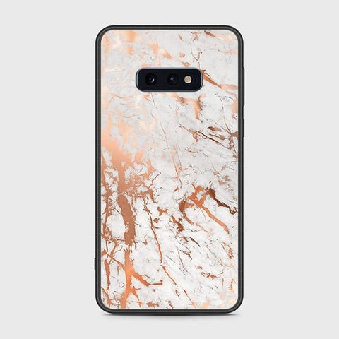 Samsung Galaxy S10e Cover - White Marble Series 2 - HQ Ultra Shine Premium Infinity Glass Soft Silicon Borders Case (Fast Delivery) (SU)