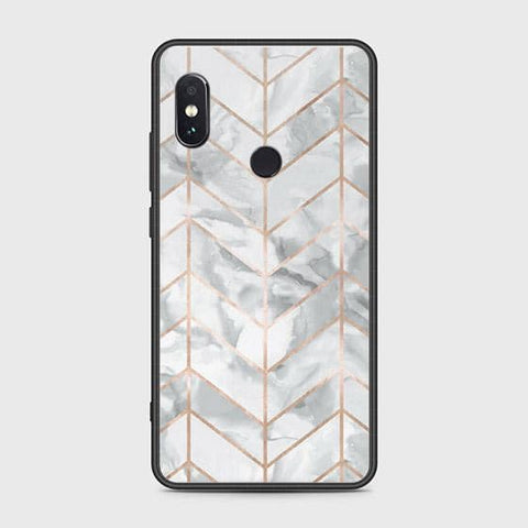 Xiaomi Redmi Note 5 AI Dual Camera Cover - White Marble Series 2 - HQ Ultra Shine Premium Infinity Glass Soft Silicon Borders Case