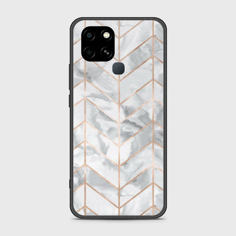 Infinix Smart 6 HD Cover- White Marble Series 2 - HQ Ultra Shine Premium Infinity Glass Soft Silicon Borders Case