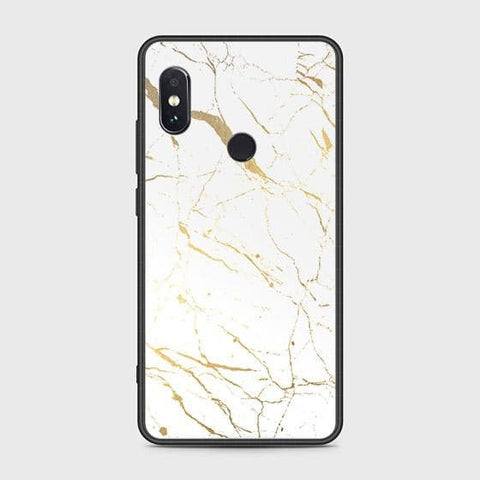 Xiaomi Redmi Note 5 AI Dual Camera Cover - White Marble Series 2 - HQ Ultra Shine Premium Infinity Glass Soft Silicon Borders Case