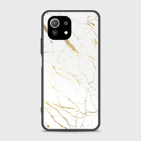 Xiaomi 11 Lite 5G NE Cover - White Marble Series 2 - HQ Ultra Shine Premium Infinity Glass Soft Silicon Borders Case