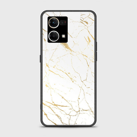 Oppo Reno 7 4G Cover - White Marble Series 2 - HQ Ultra Shine Premium Infinity Glass Soft Silicon Borders Case