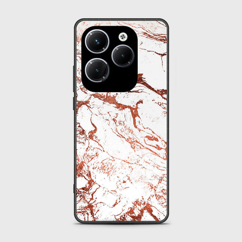 Infinix Hot 40 Pro Cover- White Marble Series 2 - HQ Ultra Shine Premium Infinity Glass Soft Silicon Borders Case