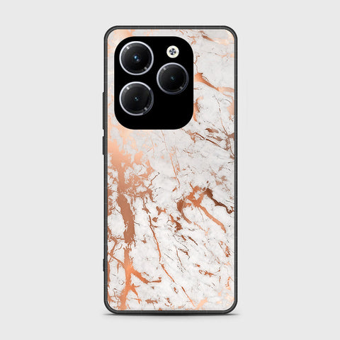 Infinix Hot 40 Pro Cover- White Marble Series 2 - HQ Ultra Shine Premium Infinity Glass Soft Silicon Borders Case