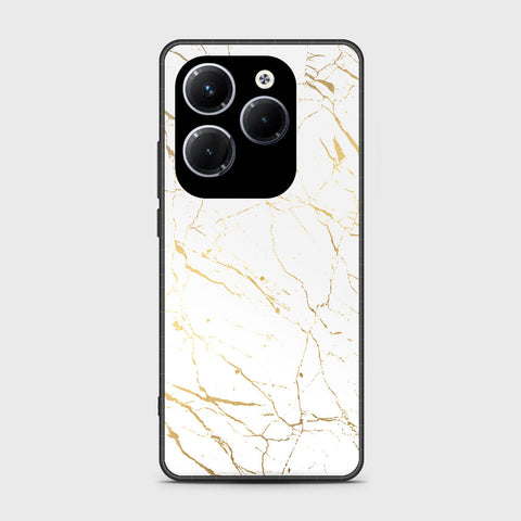 Infinix Hot 40 Pro Cover- White Marble Series 2 - HQ Ultra Shine Premium Infinity Glass Soft Silicon Borders Case